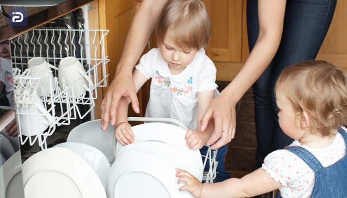 راهنمای فعال و غیر فعال کردن قفل کودک در ظرفشویی الگانس