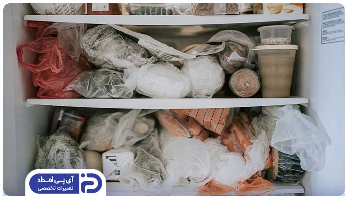 پر کردن بیش از حد طبقه بالای یخچال