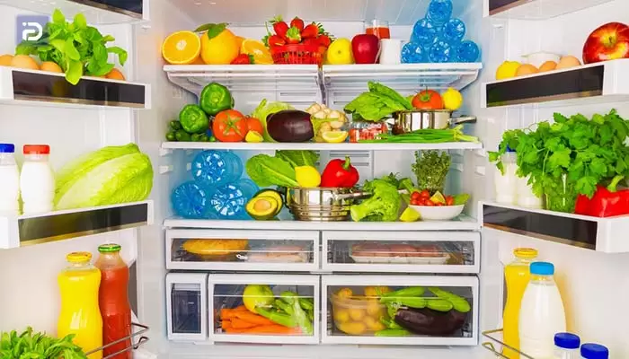 چیدن مواد غذایی درون یخچال و فریزر نیکسان