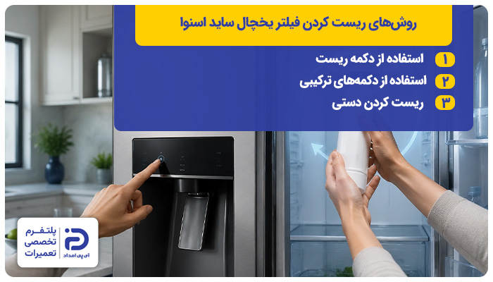 روشهای ریست کردن فیلتر یخچال اسنوا
