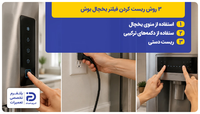 روش‌های ریست کردن یخچال بوش