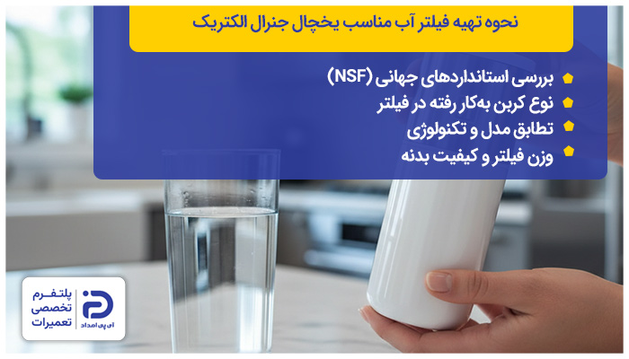 نحوه تهیه یک فیلتر باکیفیت برای یخچال جنرال الکتریک