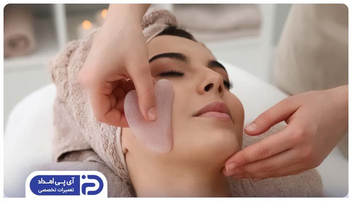 نحوه ماساژ صورت با گواشا