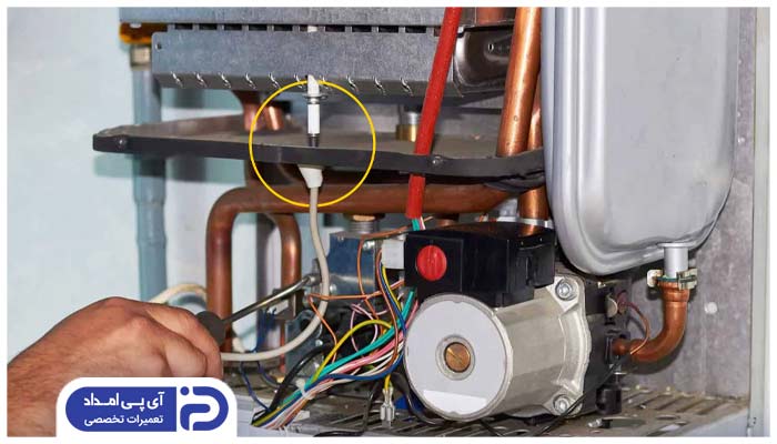 محل قرارگیری جرقه زن پکیج