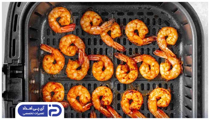 نحوه تهیه میگو در سرخ کن بدون روغن