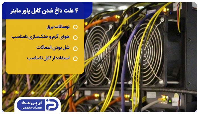 4 علت داغ شدن کابل پاور ماینر