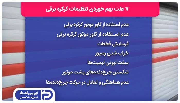 7 علت بهم خوردن تنظیمات کرکره برقی