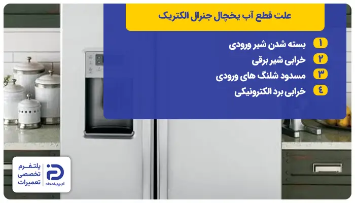 علت قطع شدن آب یخچال جنرال الکتریک