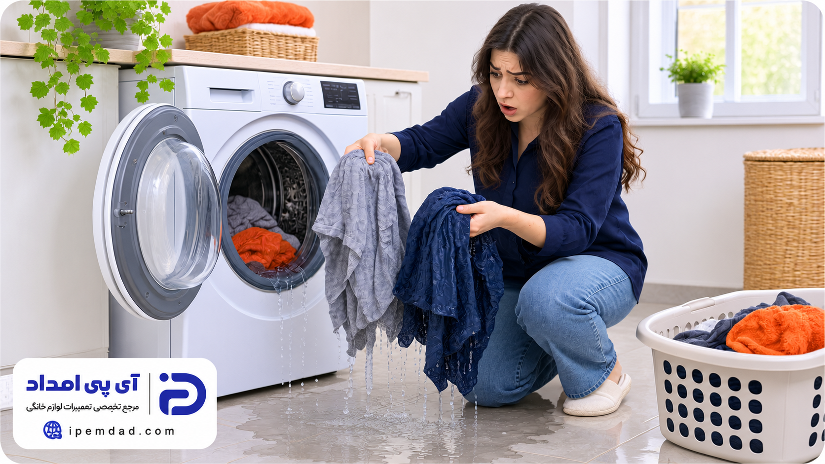 علت خشک نکردن ماشین لباسشویی ارج