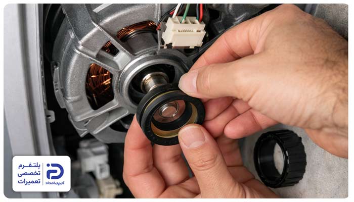 مرحله دوم تعویض تاخو ماشین لباسشویی ال جی