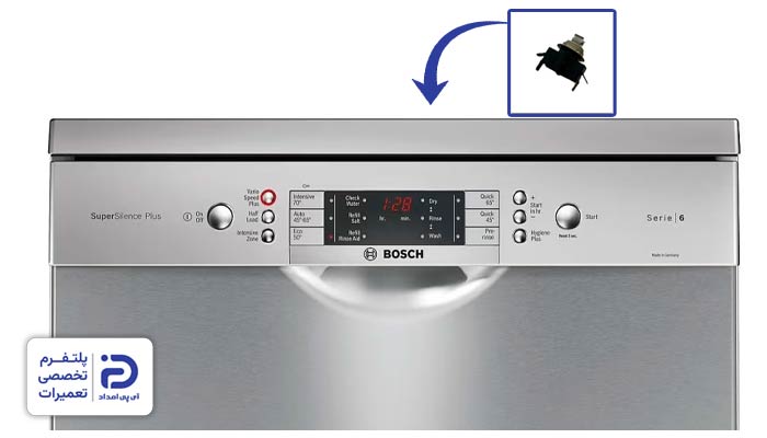 خرابی یا قطع شدن ترموستات / فیوز حرارتی باعث گرم نشدن آب در ظرفشویی بوش میشود