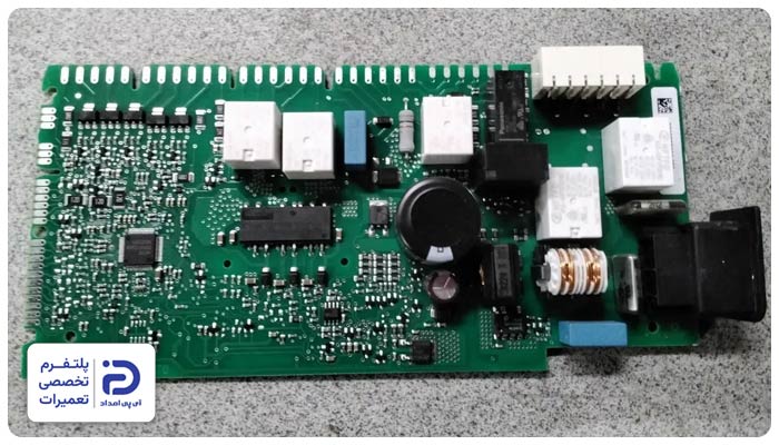 خرابی برد الکترونیکی در ظرفشویی بوش باعث گرم نشدن آب میشود