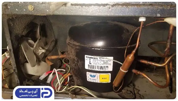 نیمسوز شدن موتور یخچال