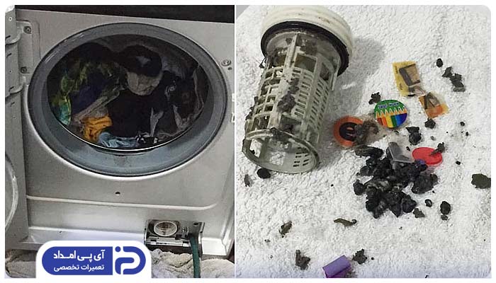 گرفتگی فیلتر تخلیه؛ علت تخلیه نکردن لباسشویی آبسال