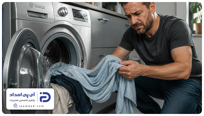 علت خشک نکردن لباسشویی بوش