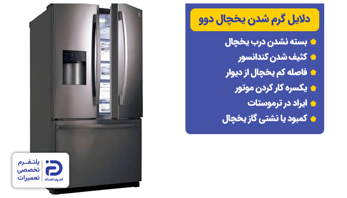 دلایل گرم شدن یخچال دوو