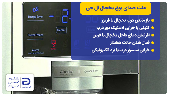 علت بوق زدن یخچال ال جی