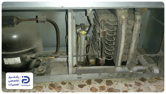 کثیفی کندانسور یخچال ال جی؛ علت صدای وزوز یخچال
