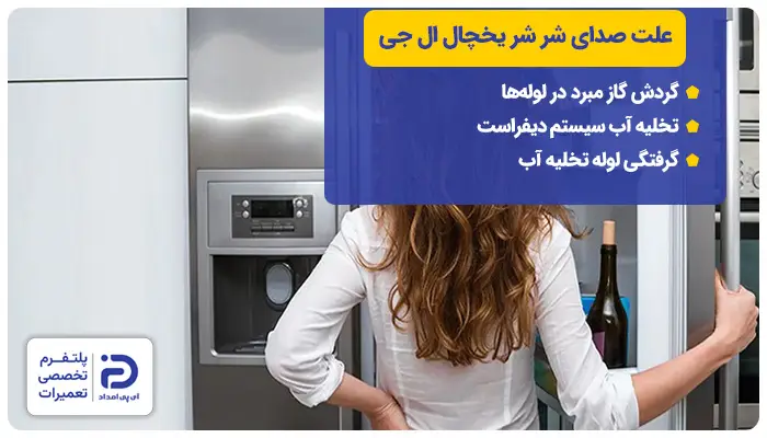 علت صدای شرشر آب از یخچال ال جی
