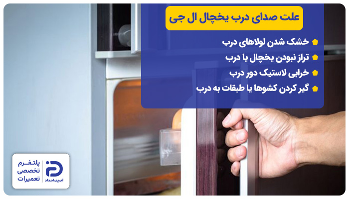 علت صدا دادن درب یخچال ال جی 
