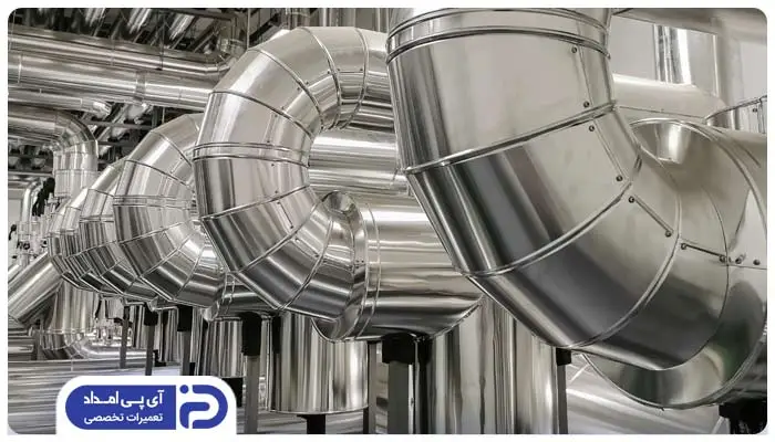 خمیده شدن یا تغییر شکل لوله‌های آب فن کویل