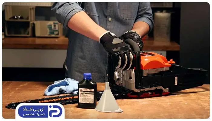 عدم روغنکاری مناسب زنجیر اره موتوری