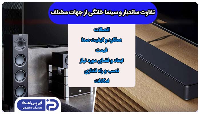 تفاوت ساندبار و سینما خانگی از جهات مختلف