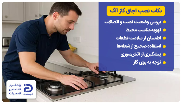 نکات نصب اجاق گاز آاگ