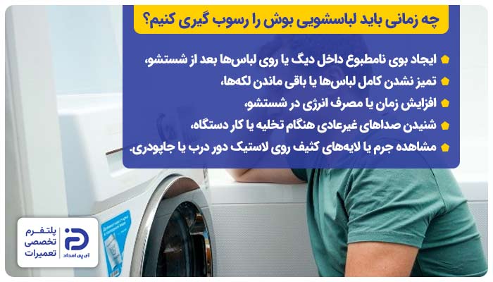 چه زمانی باید لباسشویی بوش را رسوب گیری کنیم؟