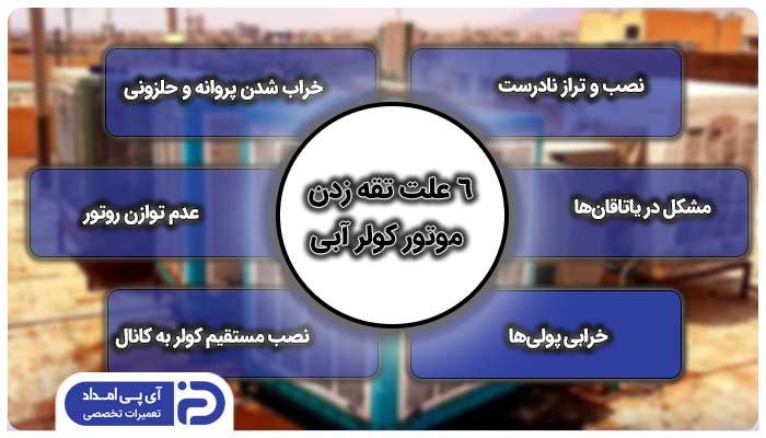 6 علت تقه زدن موتور کولر آبی