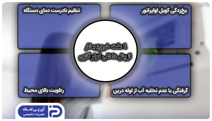 4 علت خروج بخار از پنل داخلی کولر گازی