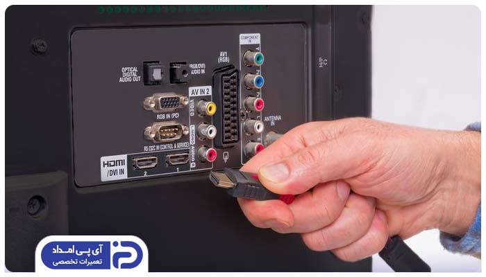 احتمالا کابل HDMI متصل به تلویزیون دچار مشکل شده