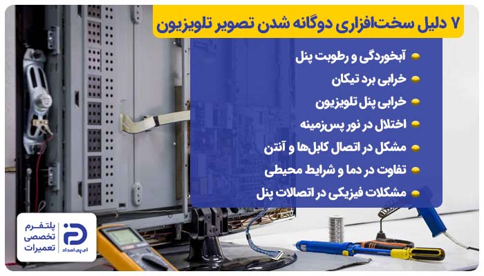 7 دلیل سخت‌افزاری دوگانه شدن تصویر تلویزیون