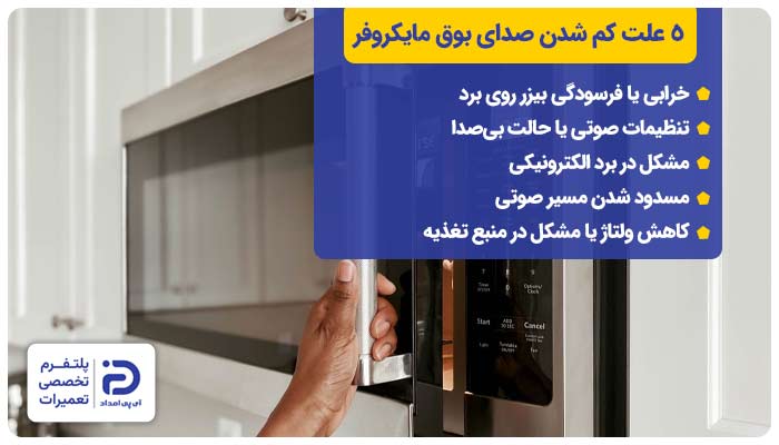 5 علت کم شدن صدای بوق مایکروفر
