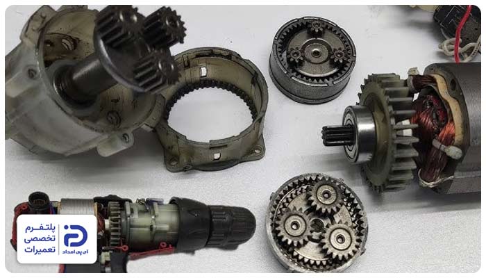 خرابی دنده‌های گیربکس دریل شارژی