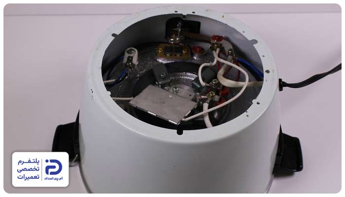 تغییر شکل دیگ داخلی یا صفحه گرمایش دلیل سوختن المنت پلوپز