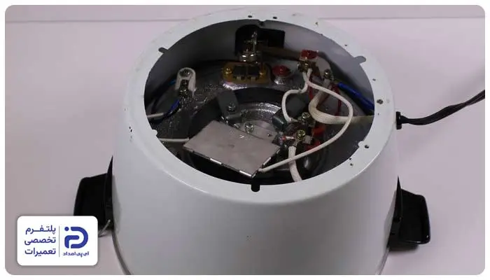 تغییر شکل دیگ داخلی یا صفحه گرمایش دلیل سوختن المنت پلوپز