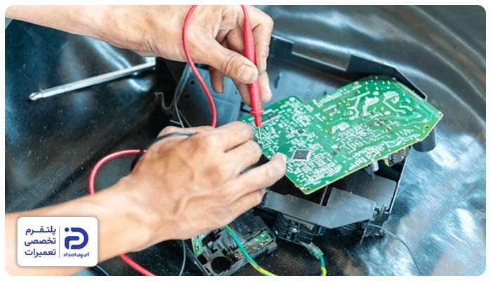 خرابی و سوختن قطعات اصلی روی برد