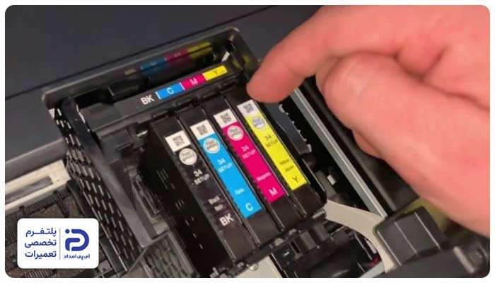 نصب کارتریج و انجام عملیات هواگیری پرینتر اپسون 