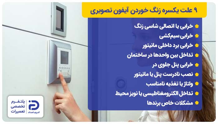 9 علت یکسره زنگ خوردن آیفون تصویری