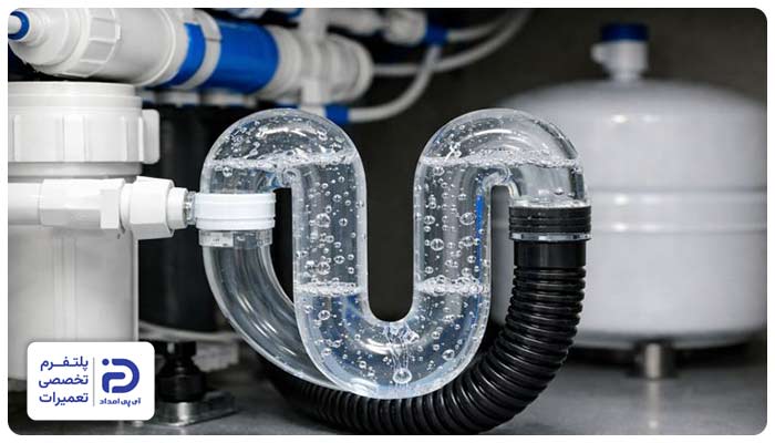 خروج هوا هنگام تخلیه آب فاضلاب علت سوت کشیدن تصفیه آب 