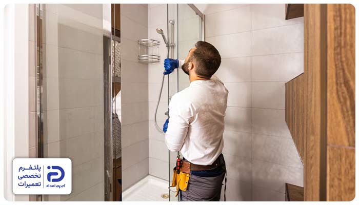 بسته نشدن درب کابین حمام