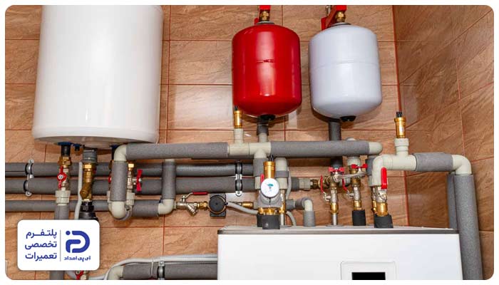 نصب و لوله‌کشی منبع انبساط موتورخانه