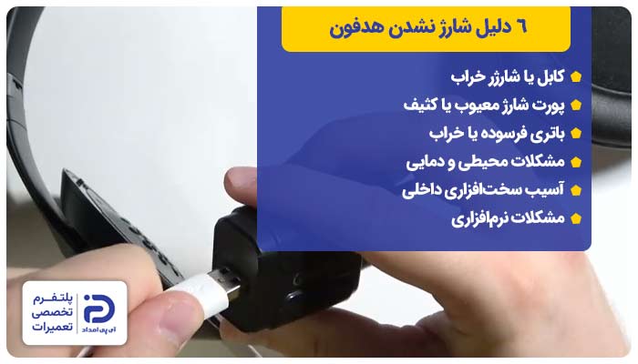 بررسی 6 دلیل شارژ نشدن هدفون