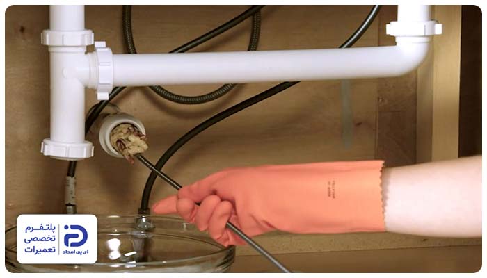 گرفتگی مسیر فاضلاب سینک ظرفشویی