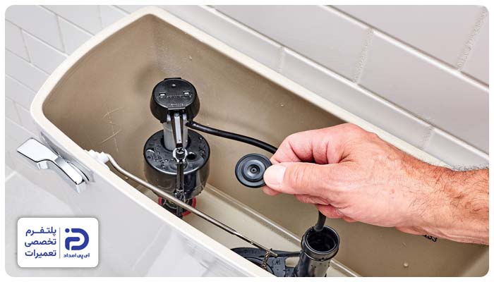 اتصال صحیح سیفون به فلاش تانک