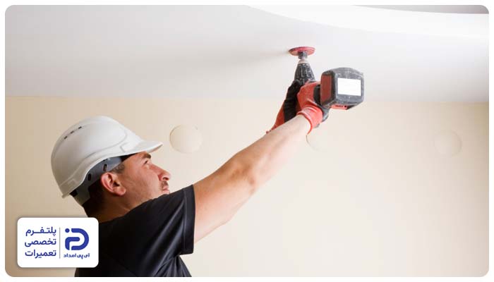 دریل کاری سقف و دیوار برای نصب لوازم مختلف