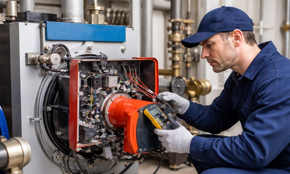 تعمیر و عیب یابی مشعل گازی موتورخانه