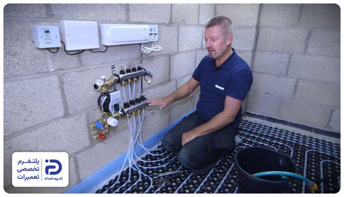 تست نهایی سیستم گرمایش از کف