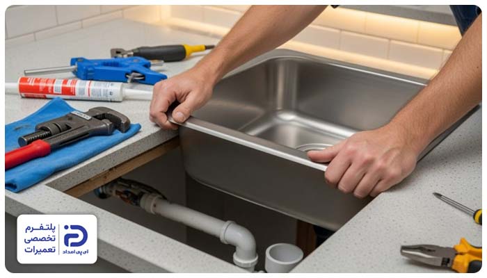 نصب سینک ظرفشویی چقدر زمان می‌برد
